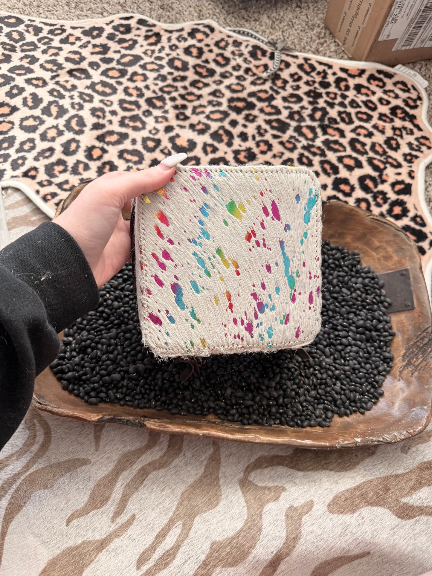 Cowhide Jewelry Box