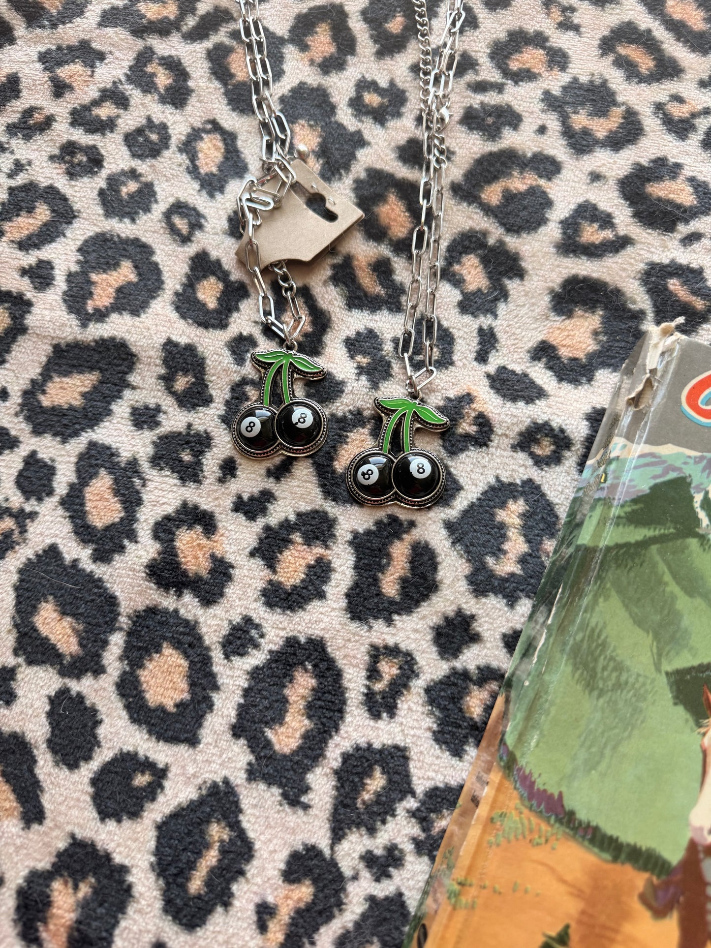 Slight imperfection - Cherry 8 Ball Necklace