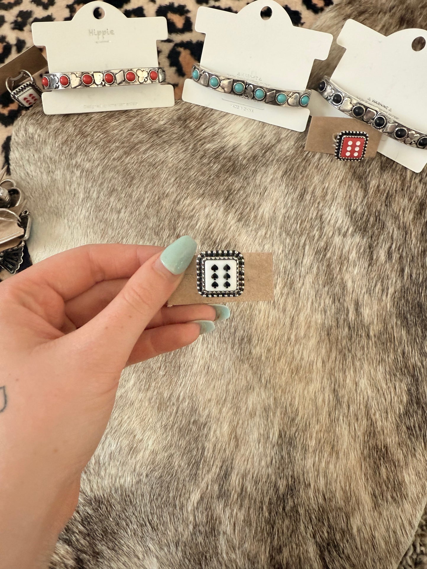 White Spade Ring