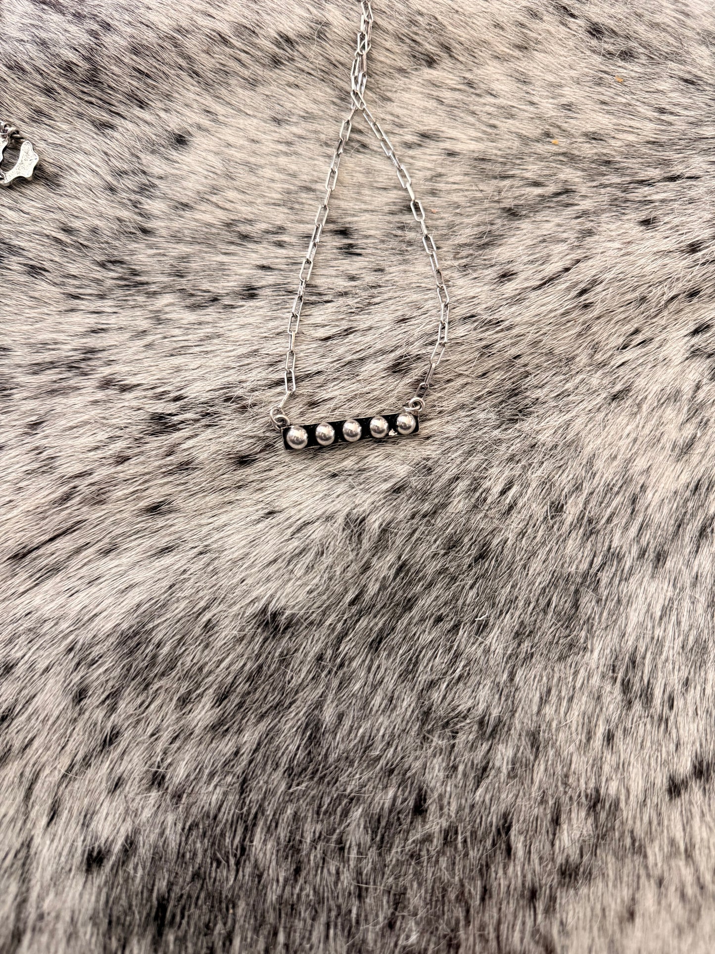 Half Dot Small Bar Necklace