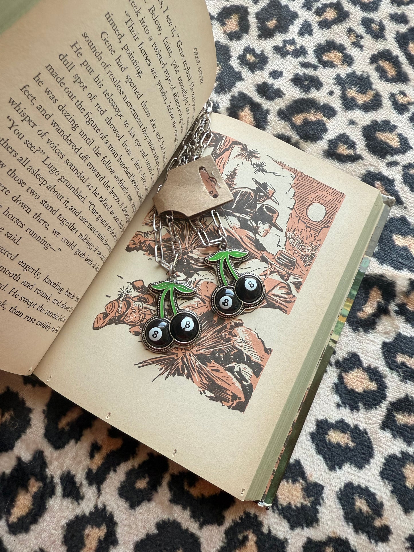 Slight imperfection - Cherry 8 Ball Necklace