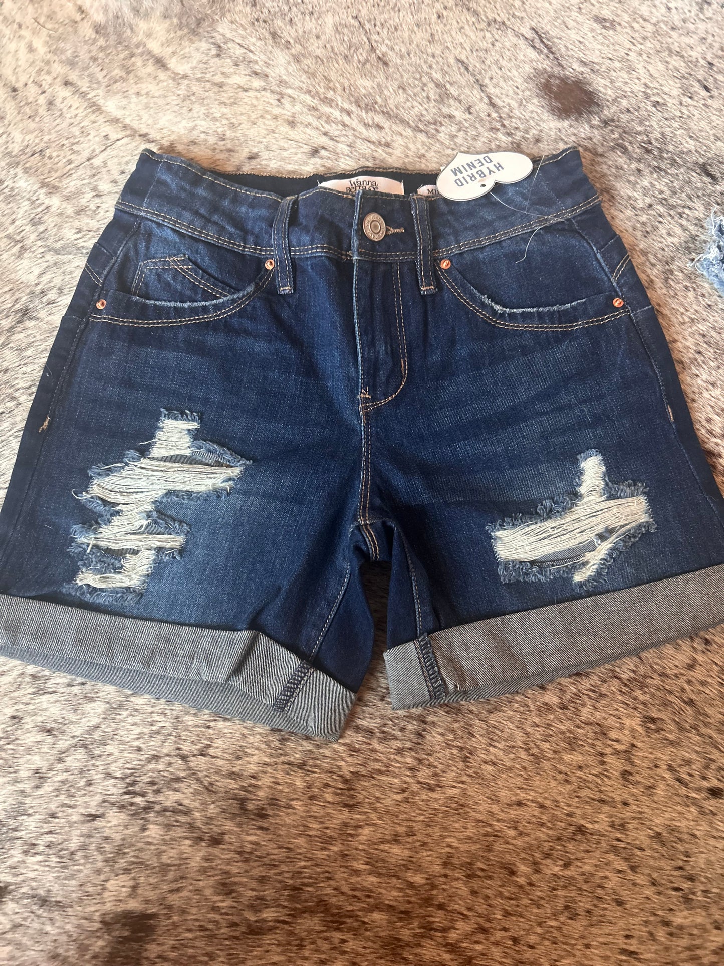 Dark Rolled Shorts