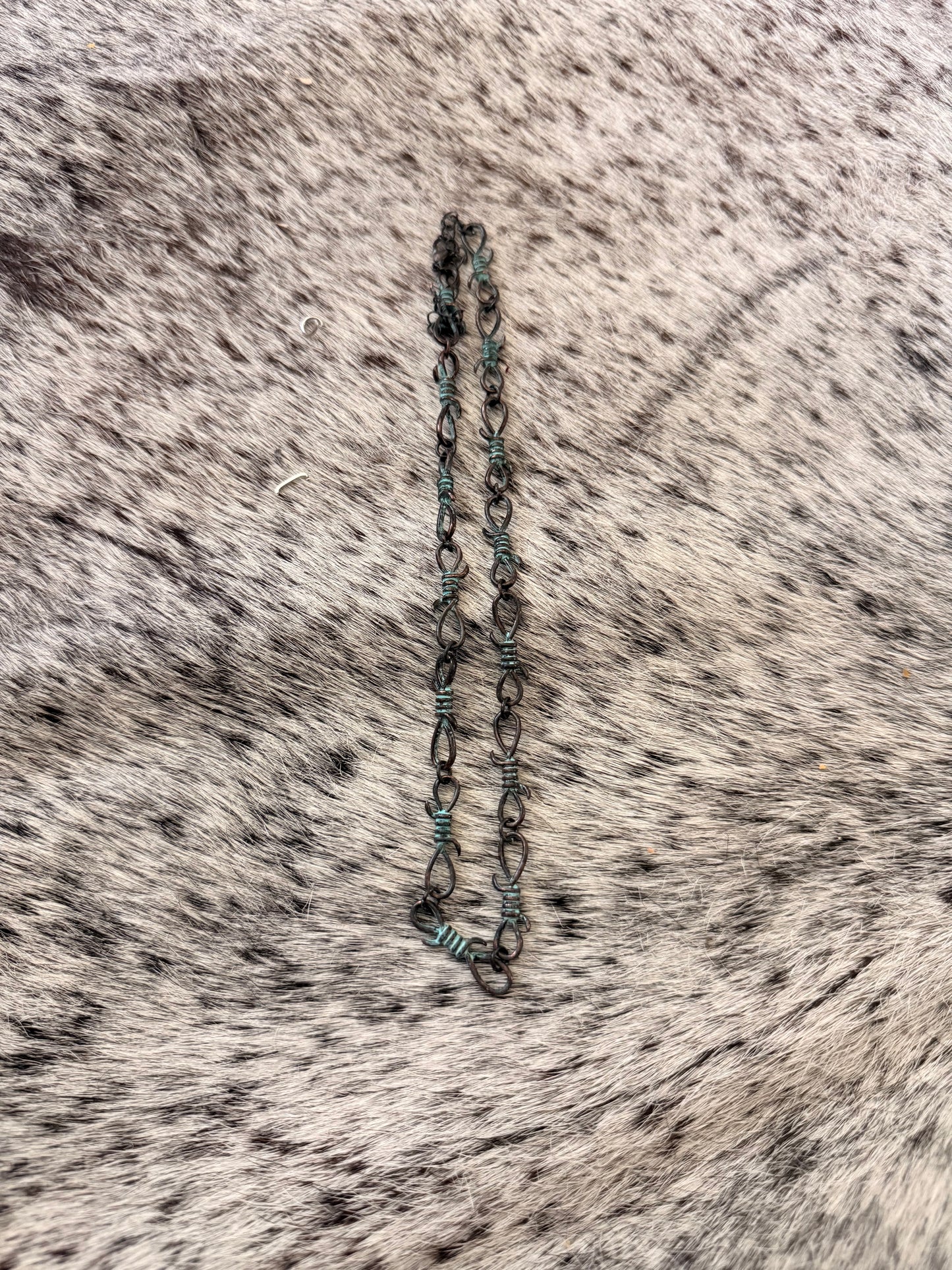 Vintage Turquoise Barbwire Necklace