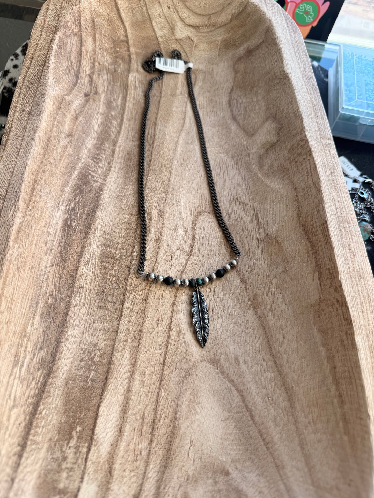 Black Chain W/Feather