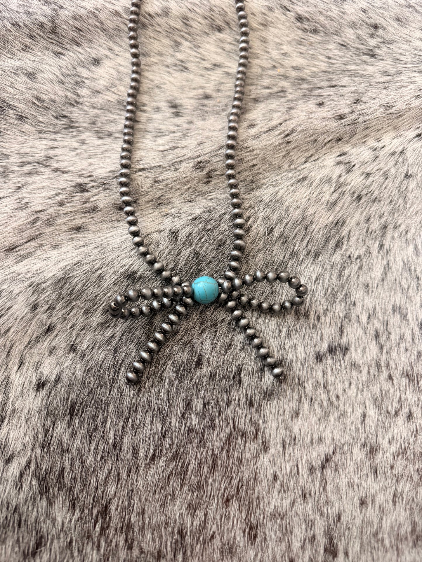 Big Bow Turquoise Necklace