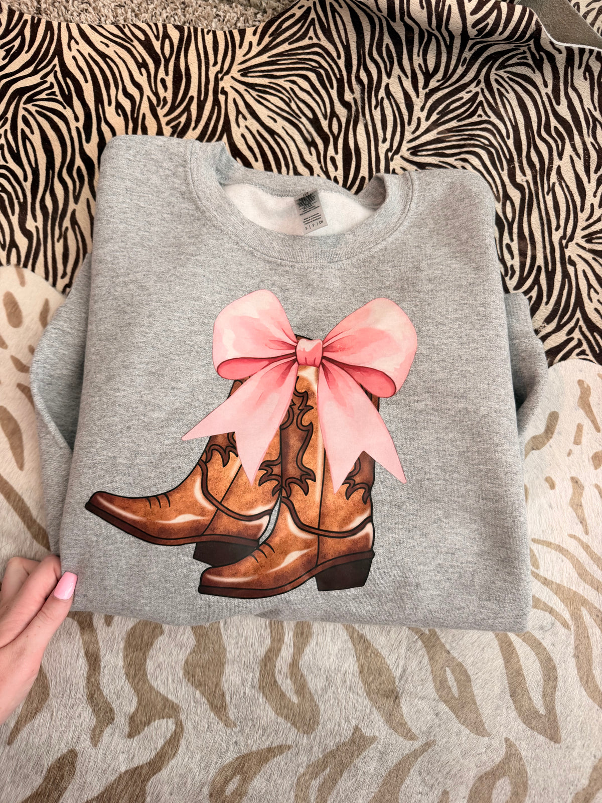 Bows & Boots Sweater - Size Small