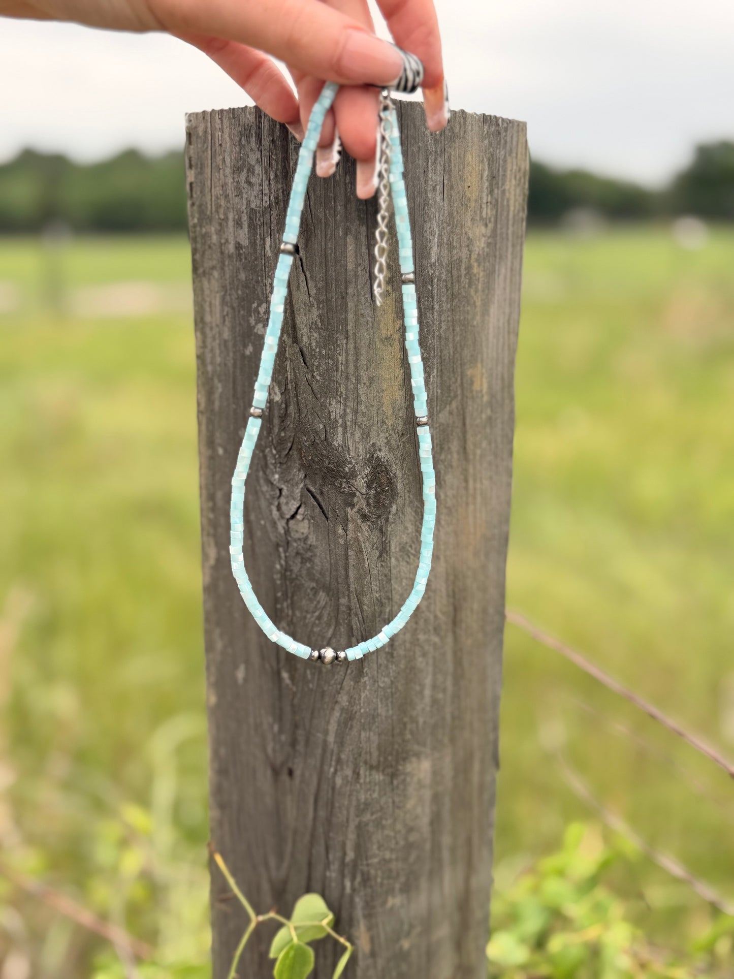 Turquoise and German Silver Necklace