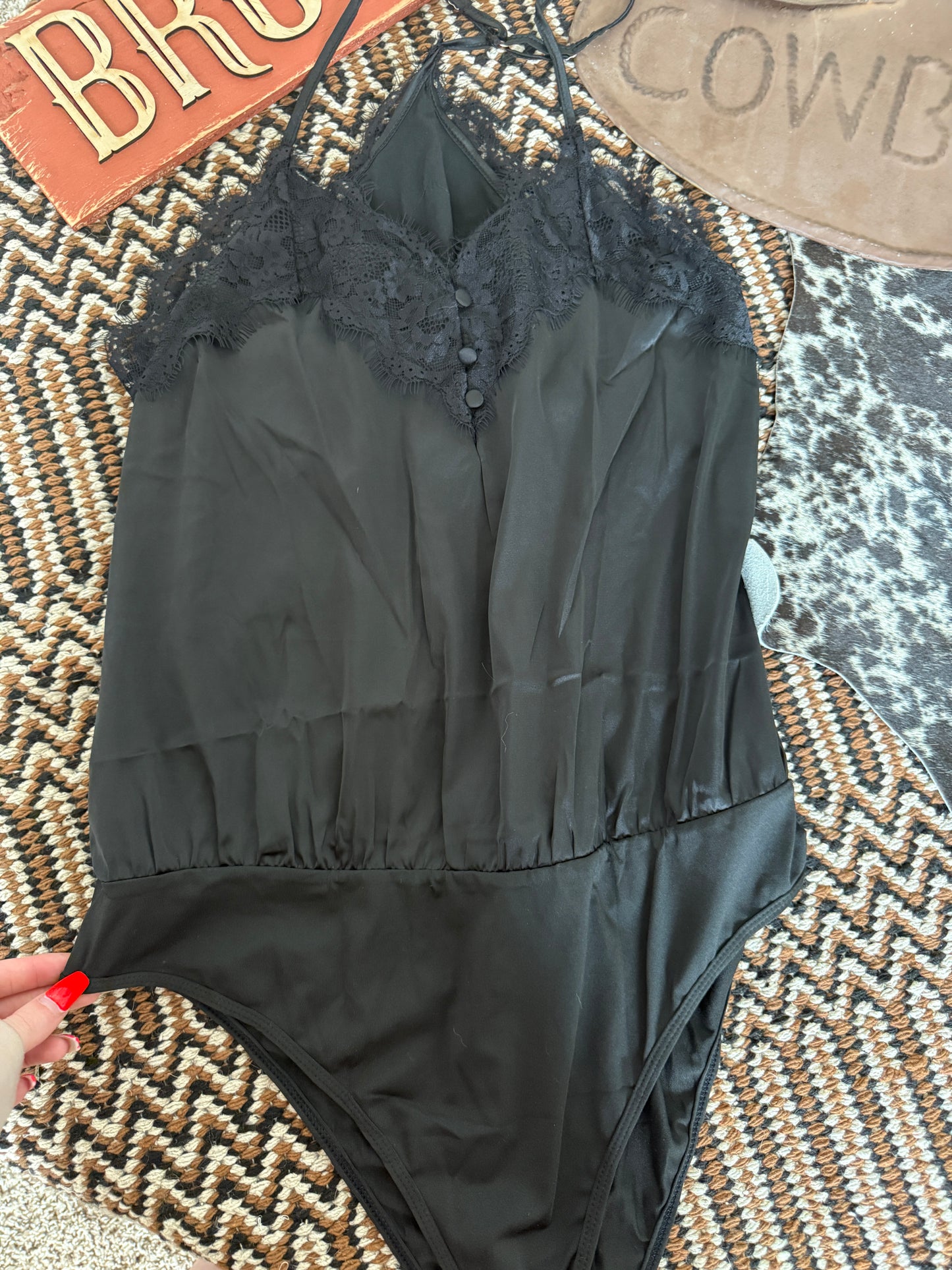 Black Lace Tank BodySuit