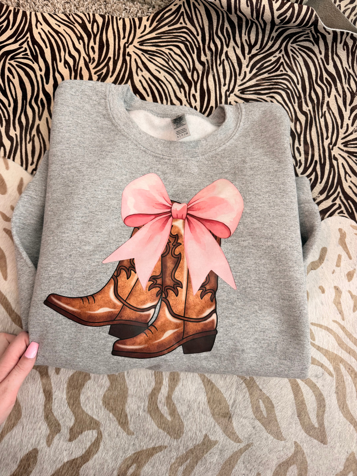 Bows & Boots Sweater - Size Small
