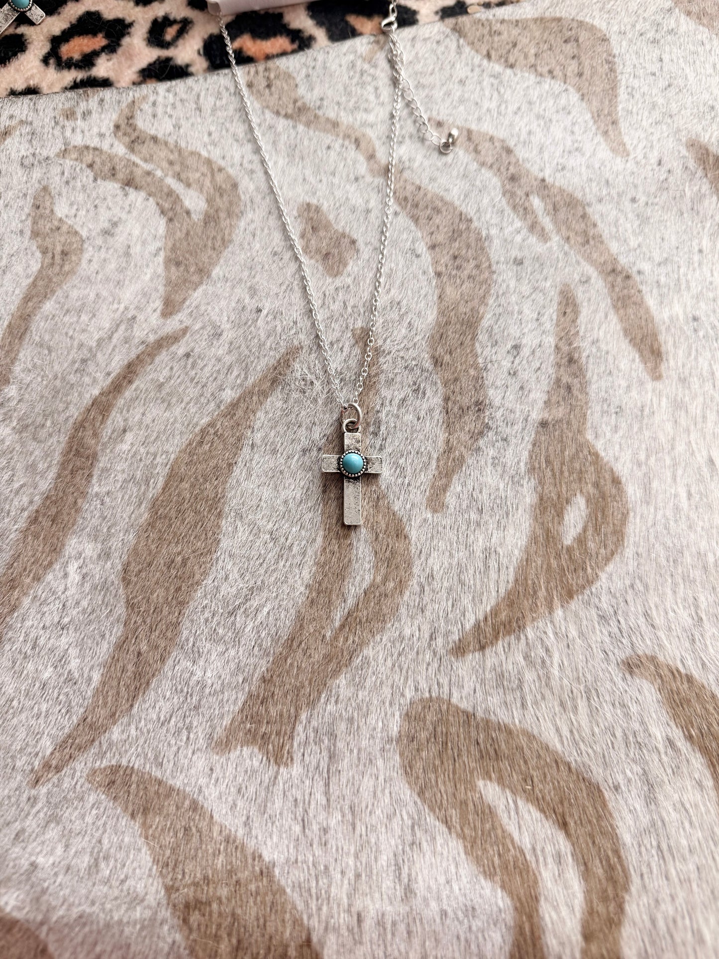 Turquoise Cross Necklace