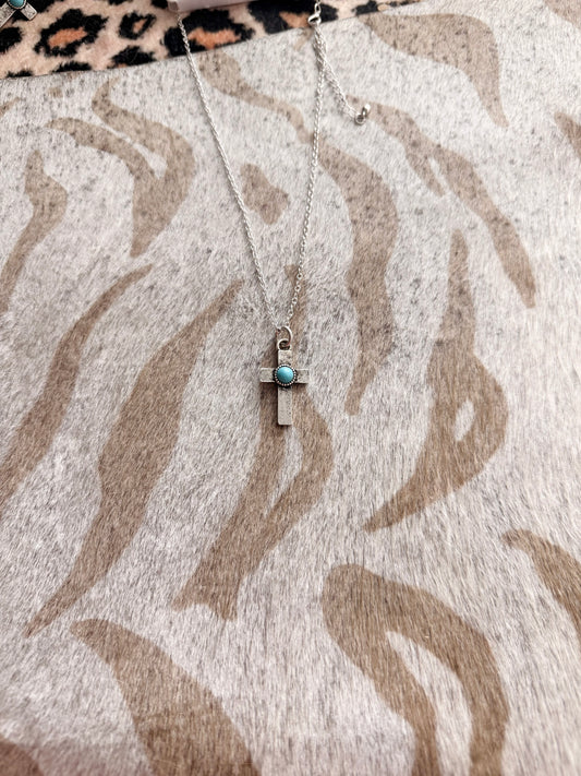 Turquoise Cross Necklace