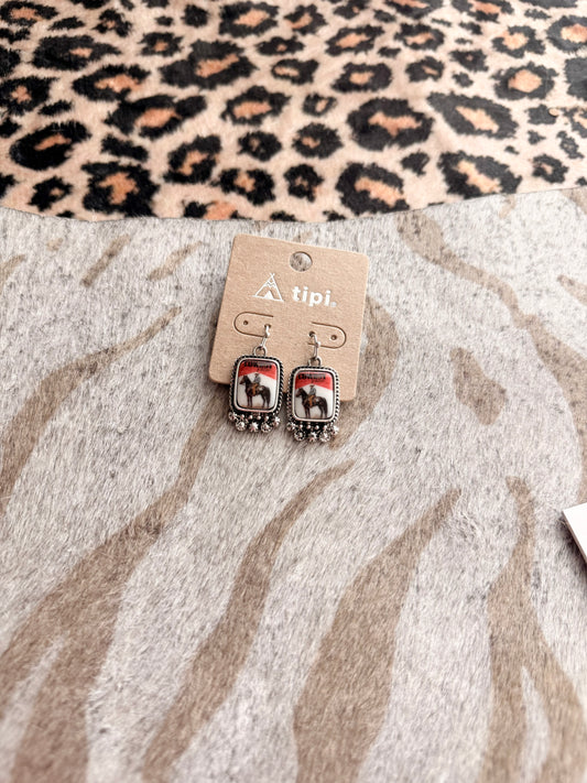 Sitting Cowboy Earrings