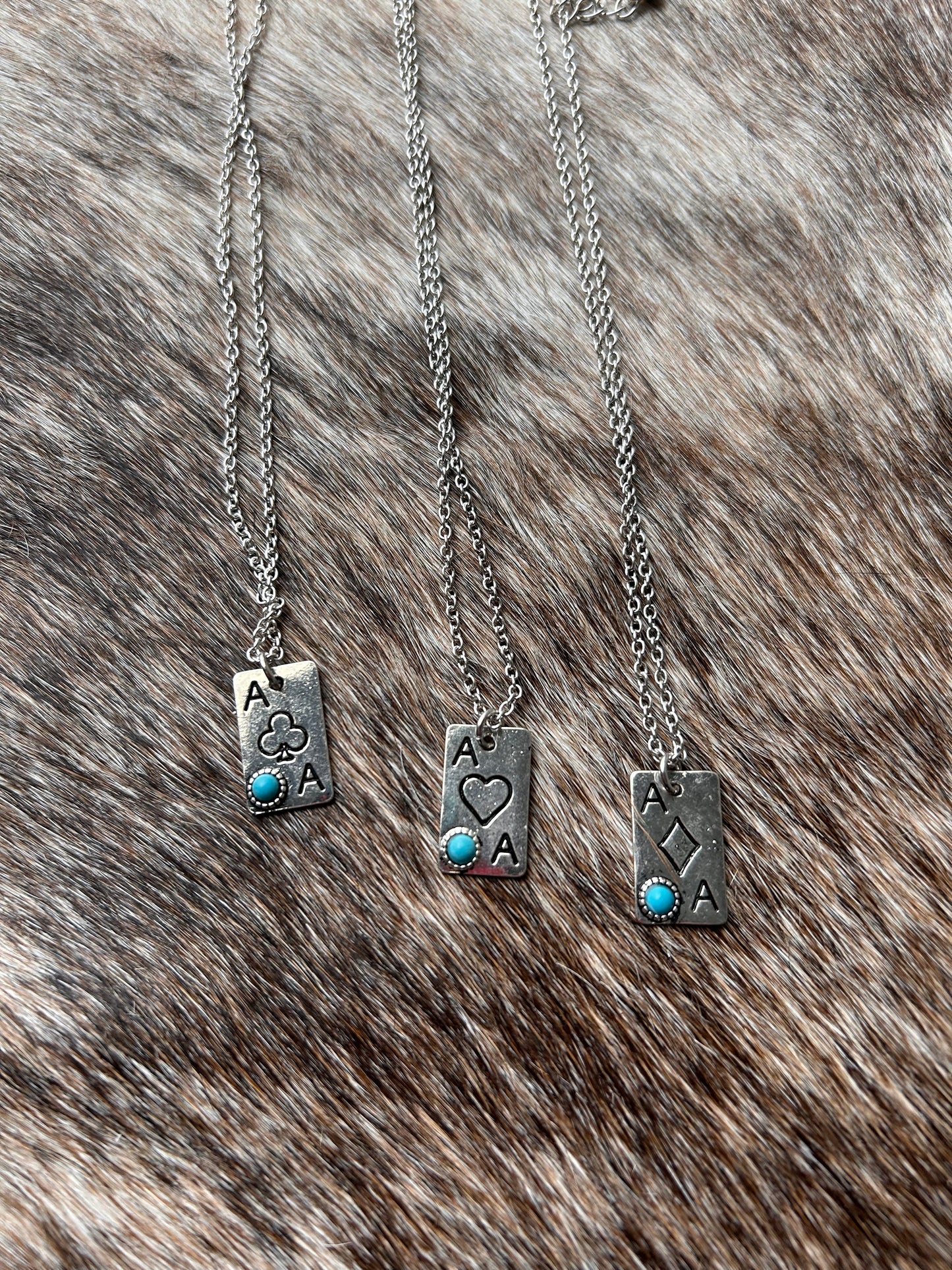 Card And Turquoise Necklace