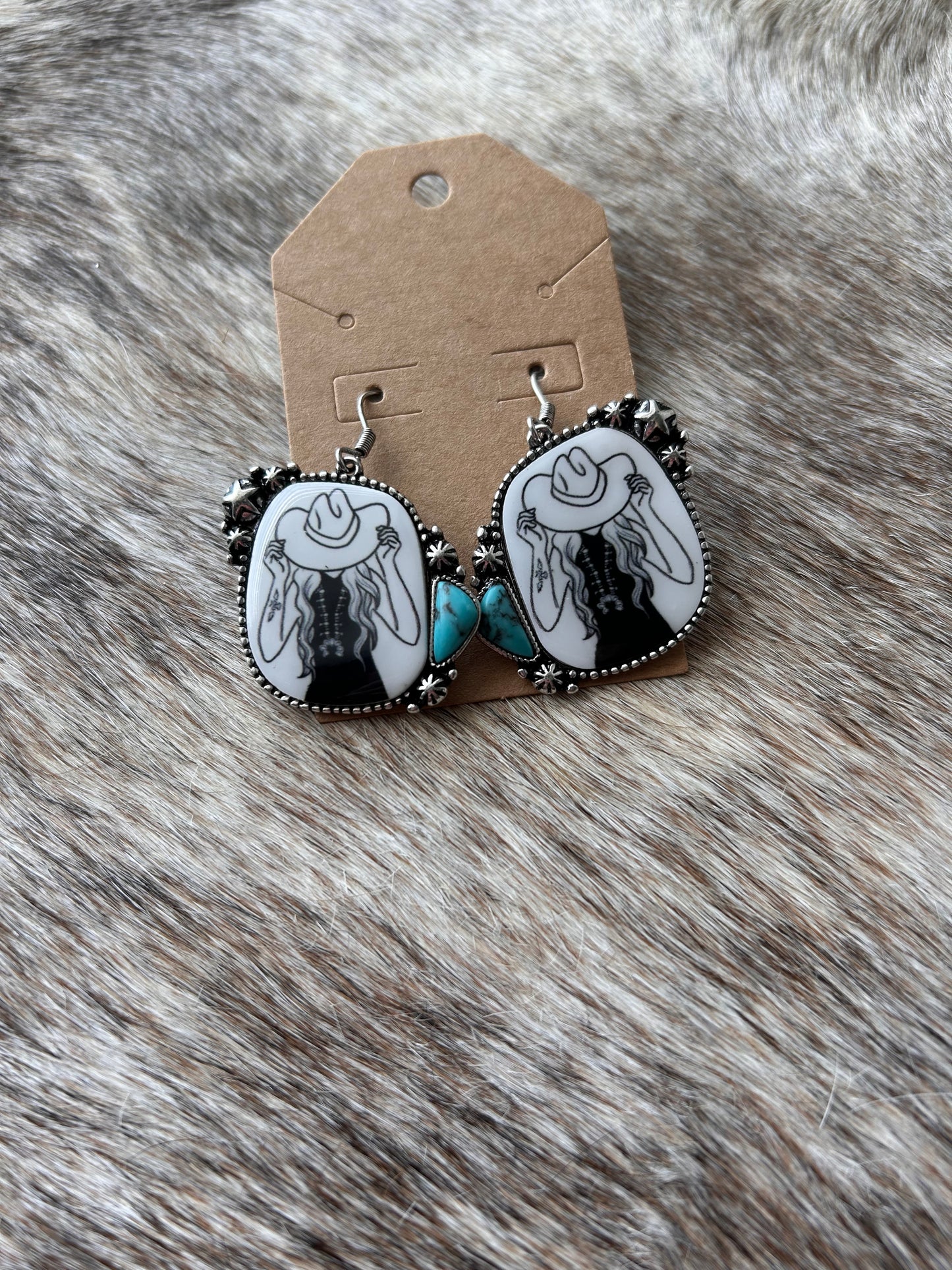 Turquoise and Hats Earrings