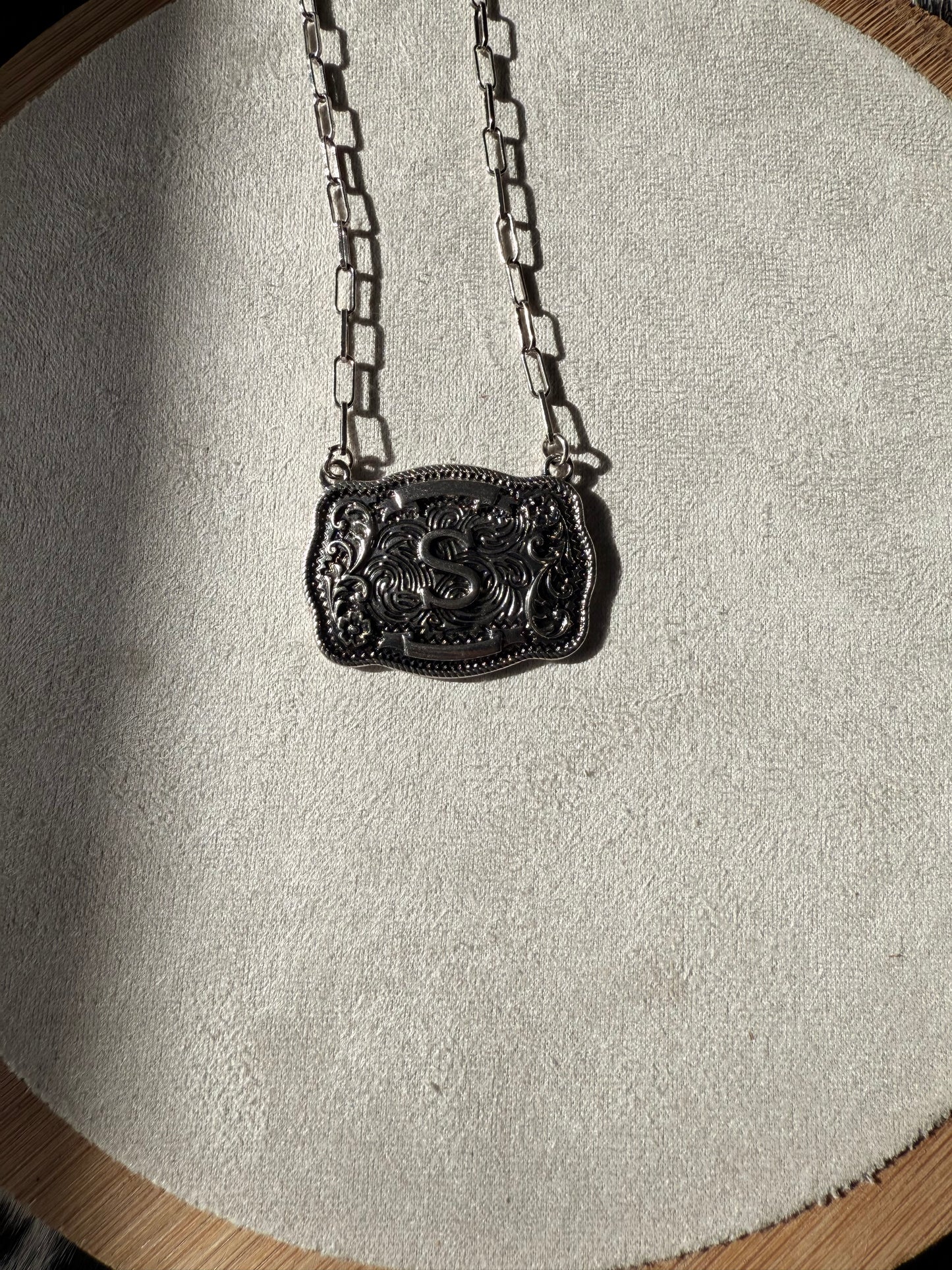 Buckle Intial Necklace