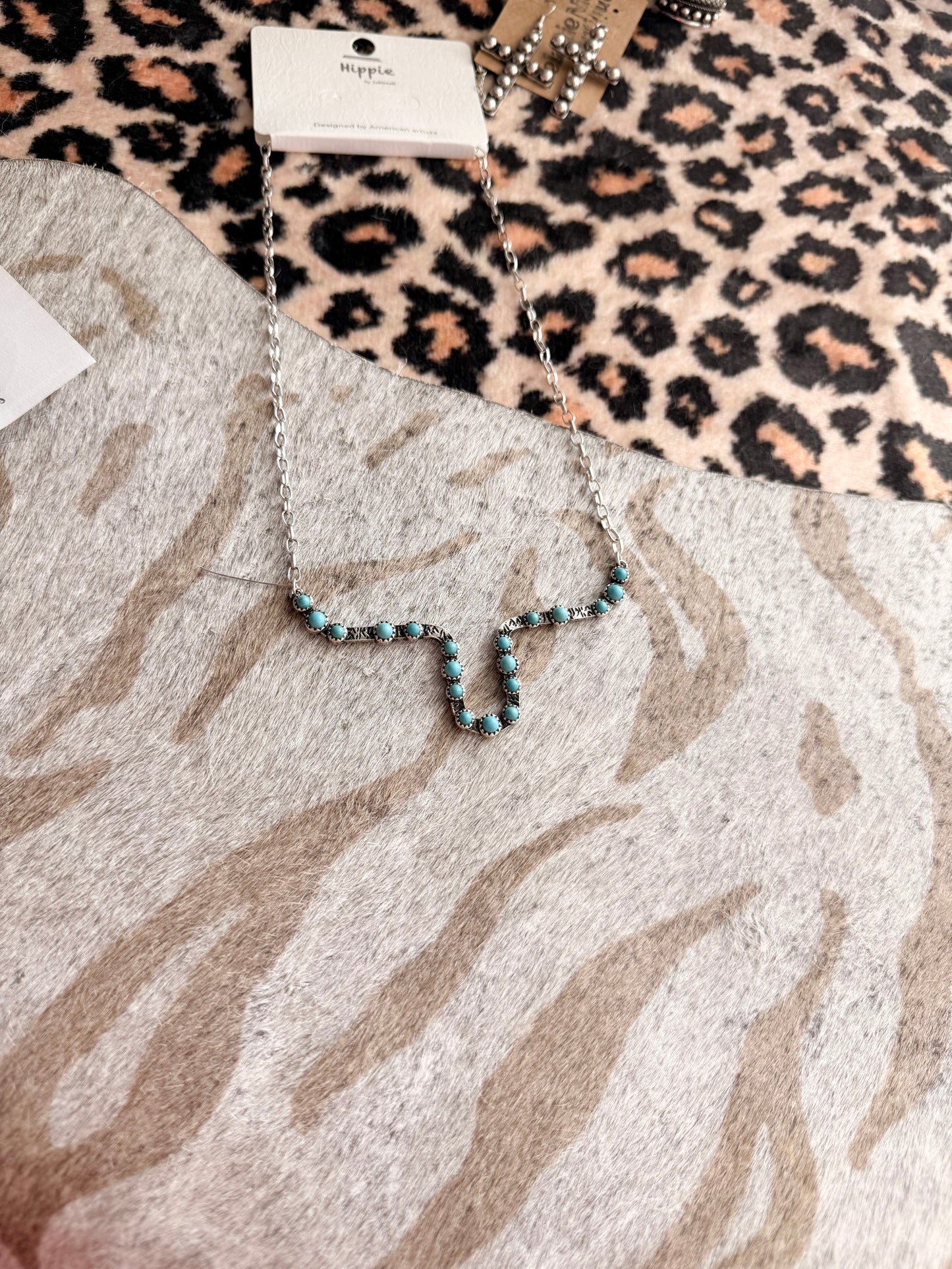 Turquoise Longhorn Necklace