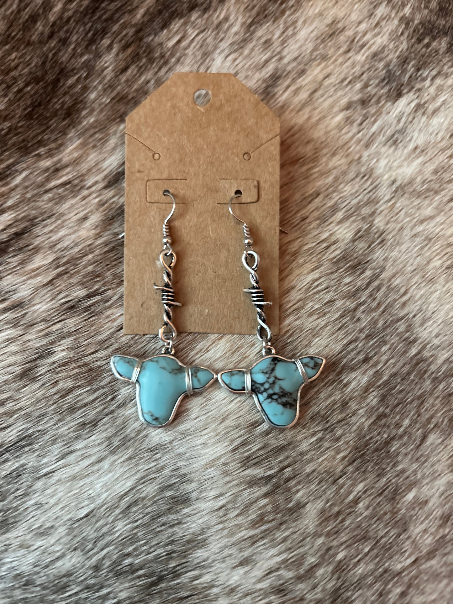 Barbwire and Cows Earrings