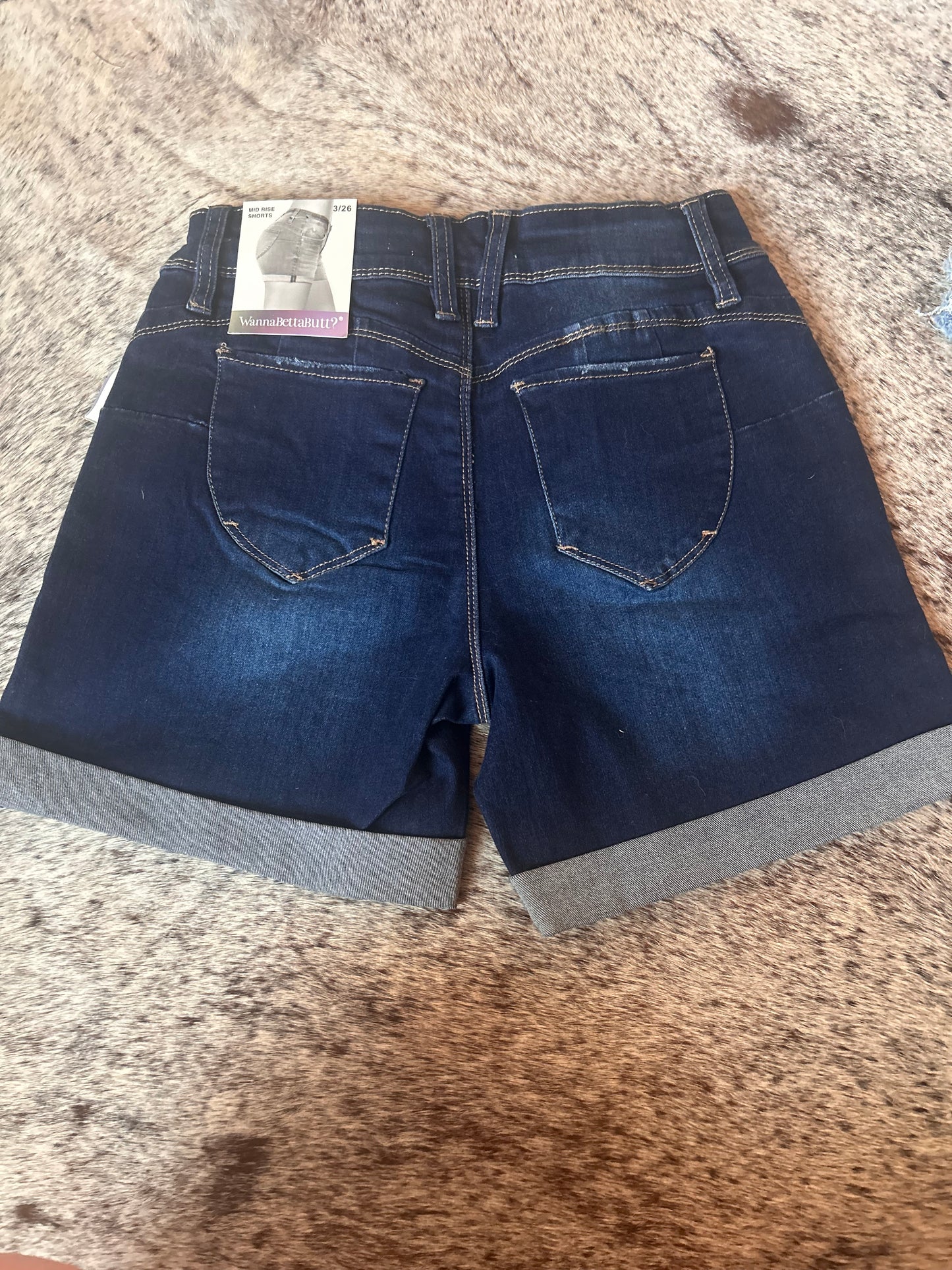 Dark Rolled Shorts