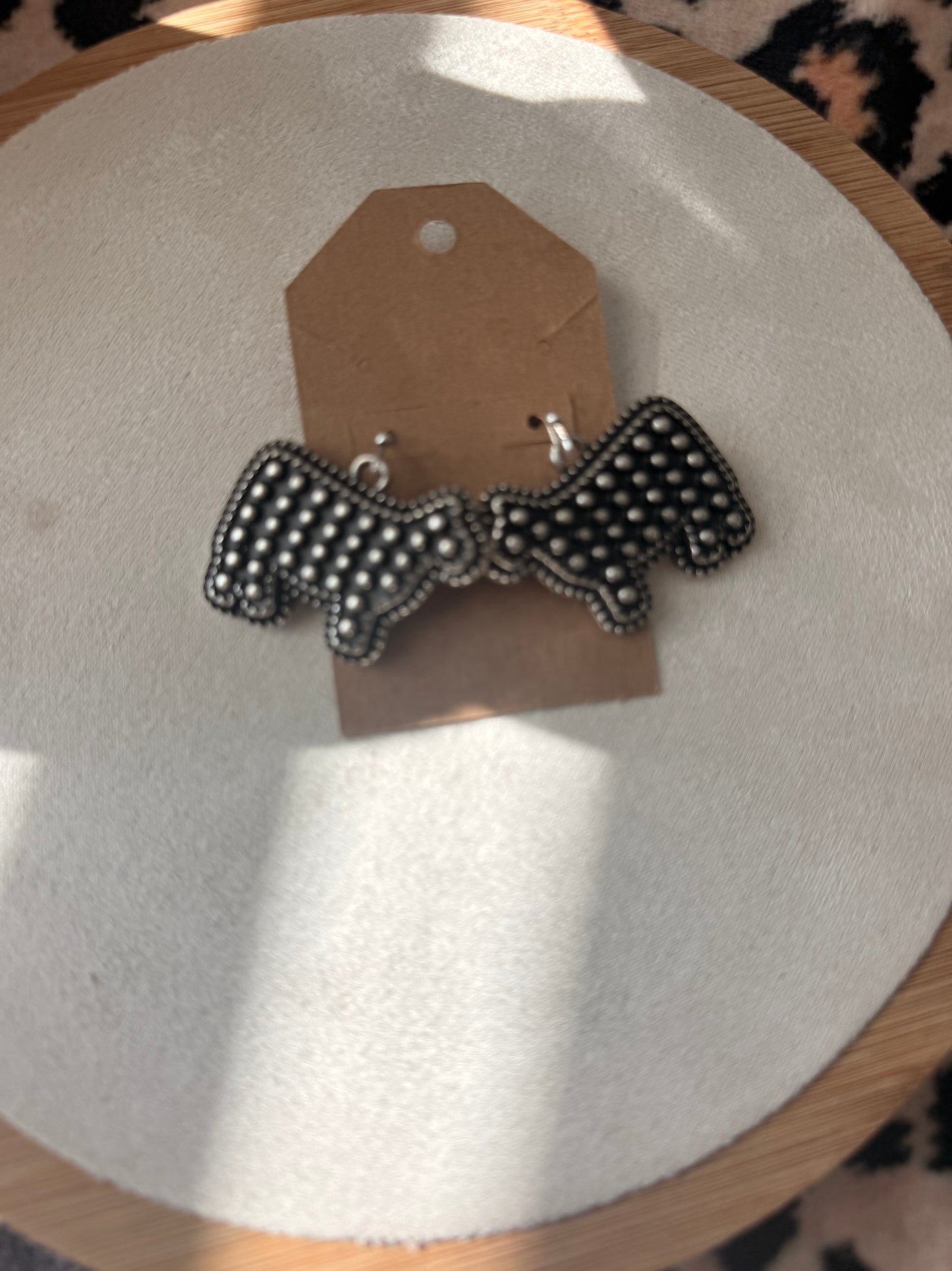 Half Dot Cow Earrings