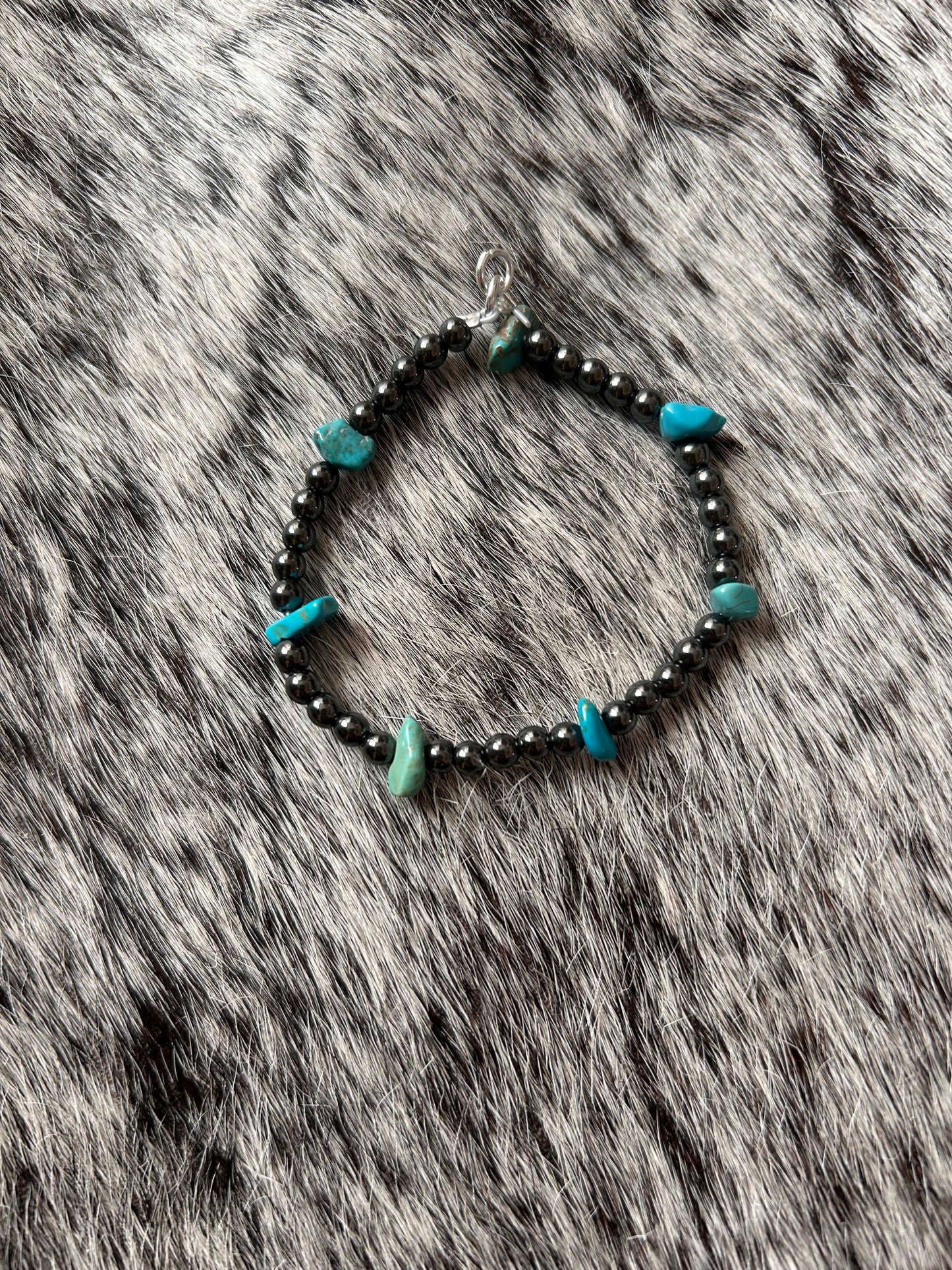 Turquoise Chips and Dimes Bracelet