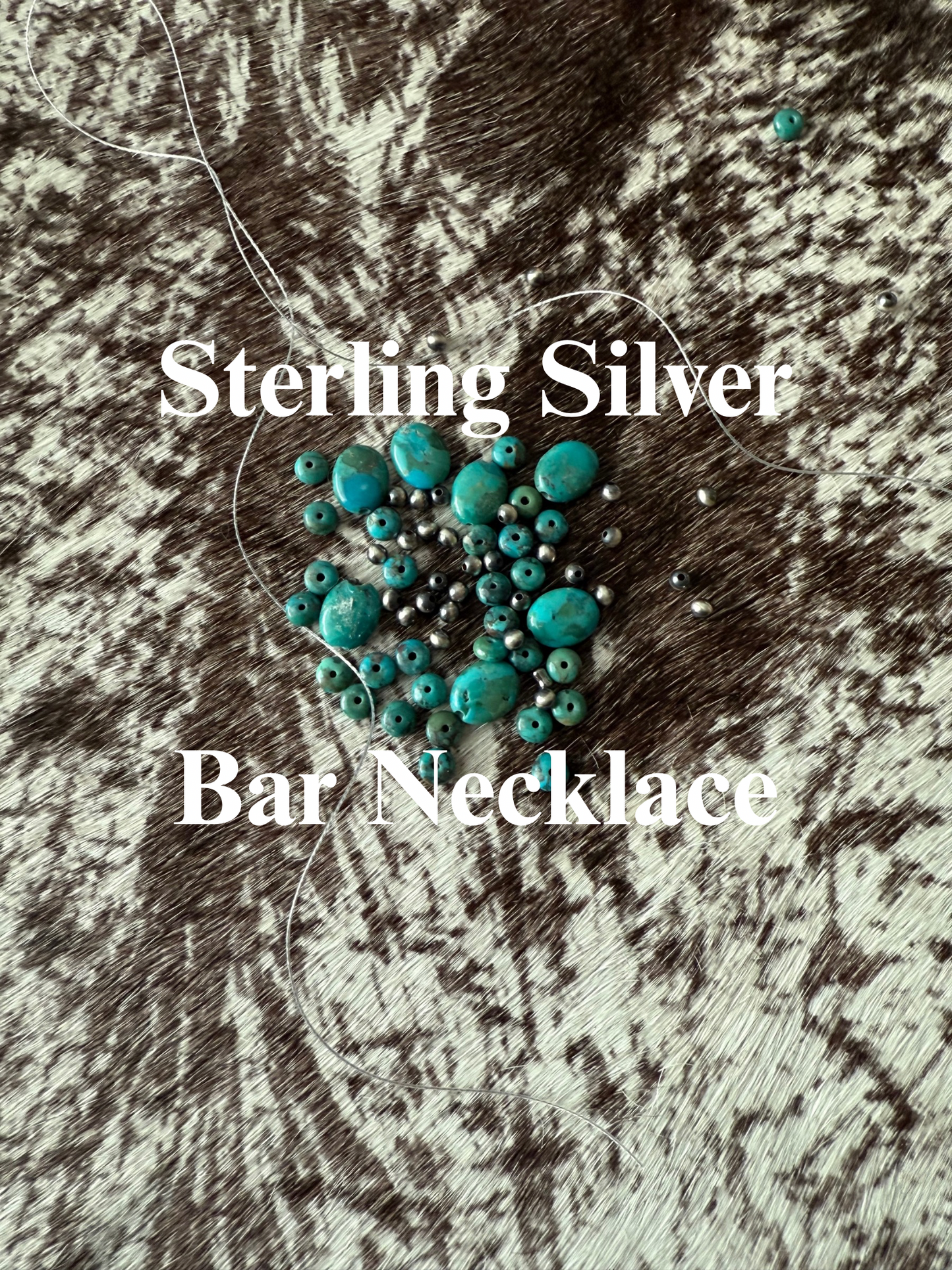Sterling Silver Pearl Bar Necklace