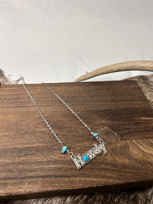 Turquoise Howdy Necklace