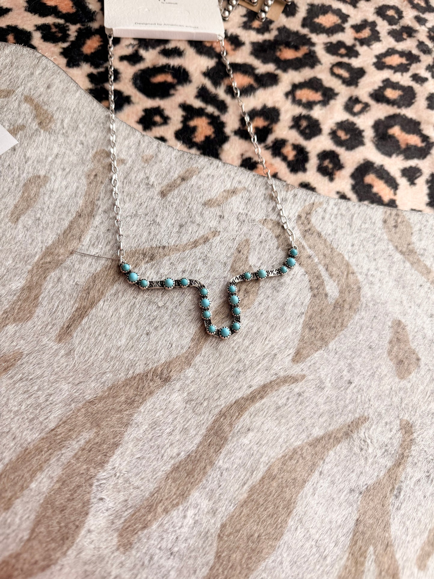 Turquoise Longhorn Necklace