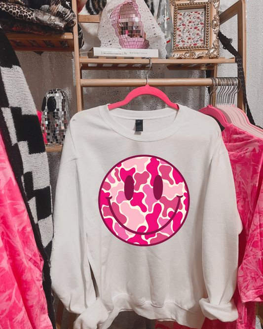 Smiley Pink Camo Tee