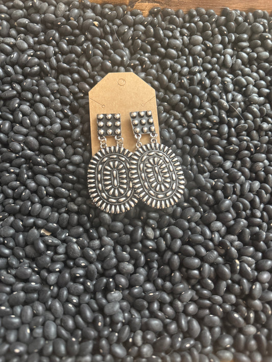 Half Dot Circle Earrings