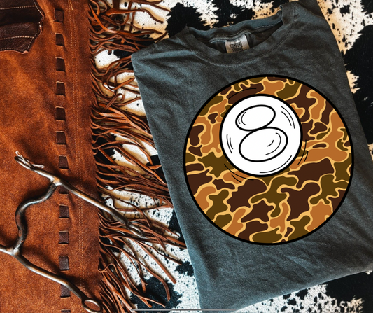 Dark Camo 8 Ball Tee