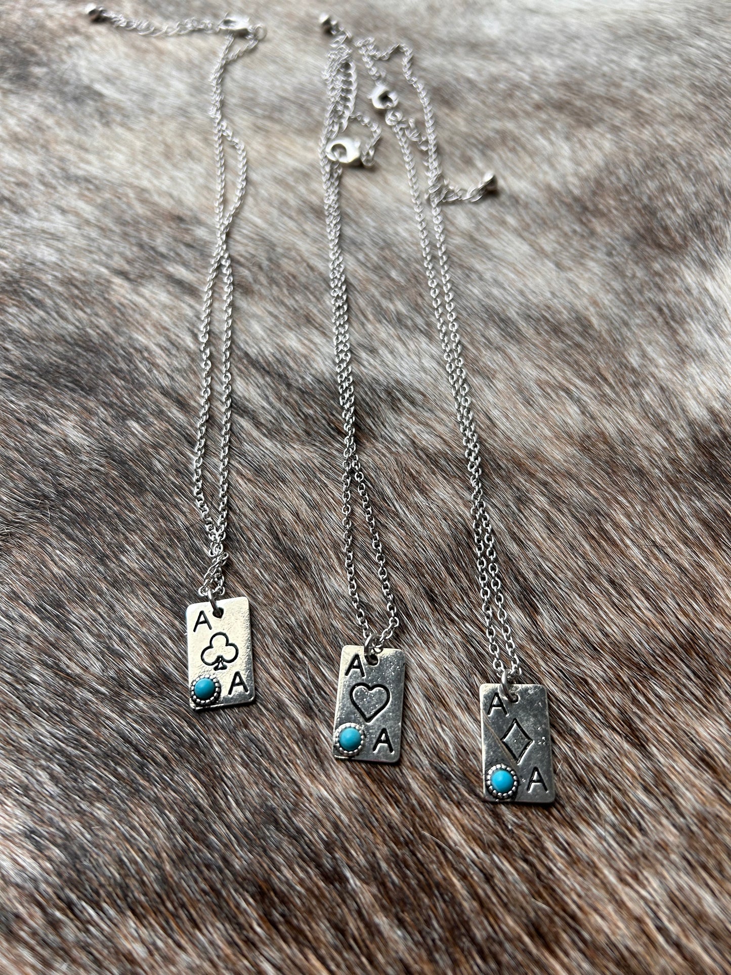 Card And Turquoise Necklace