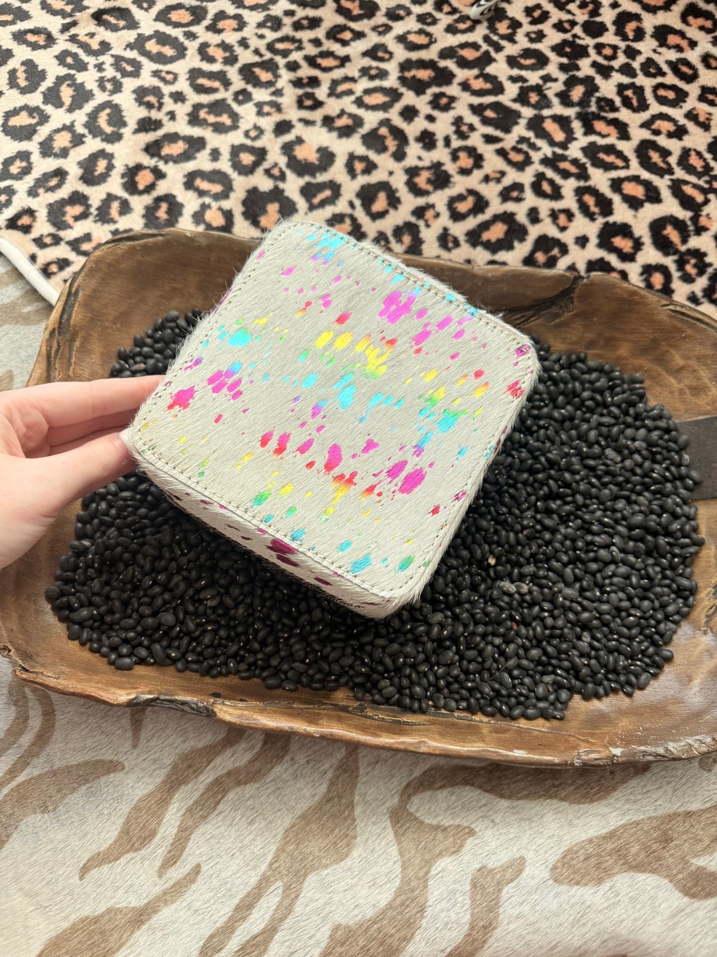 Cowhide Jewelry Box