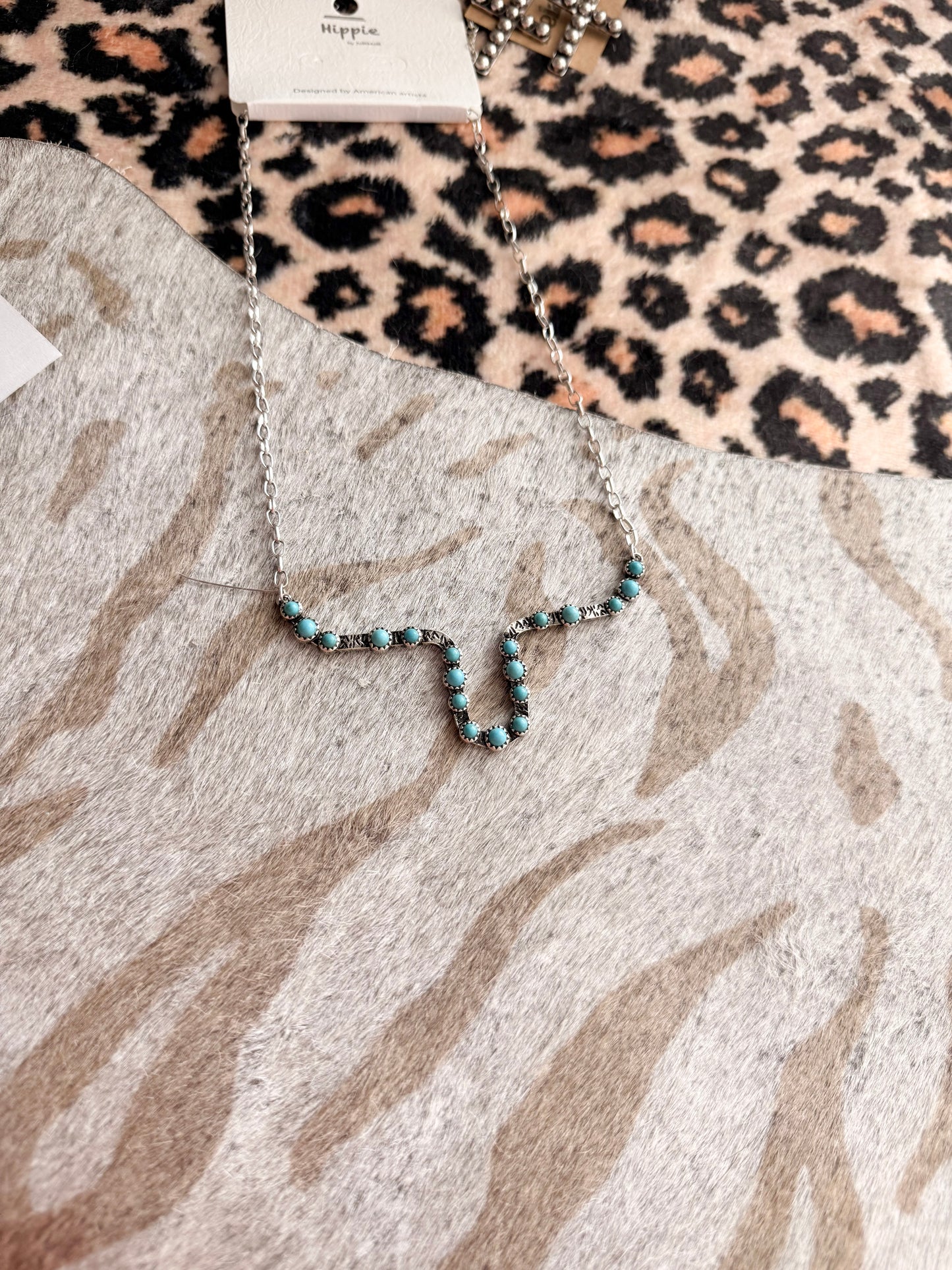 Turquoise Longhorn Necklace