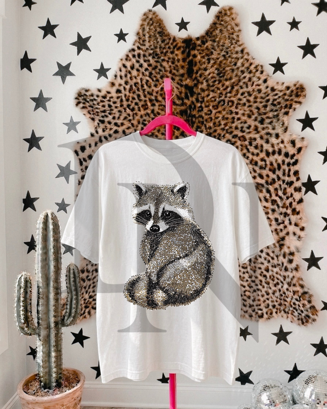 Sparkley Raccoon Tee (Faux)