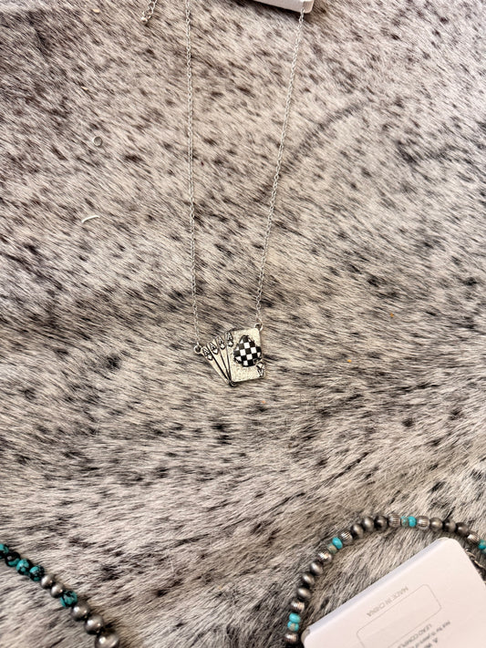 Spade Checkered Necklace