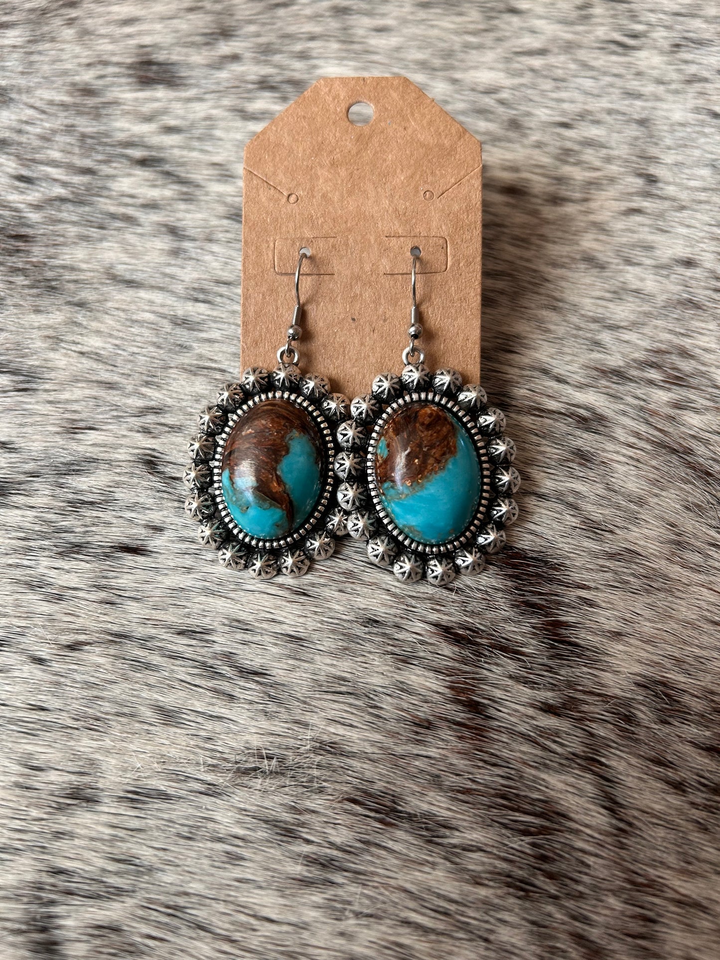 Turquoise and Silver Earrings