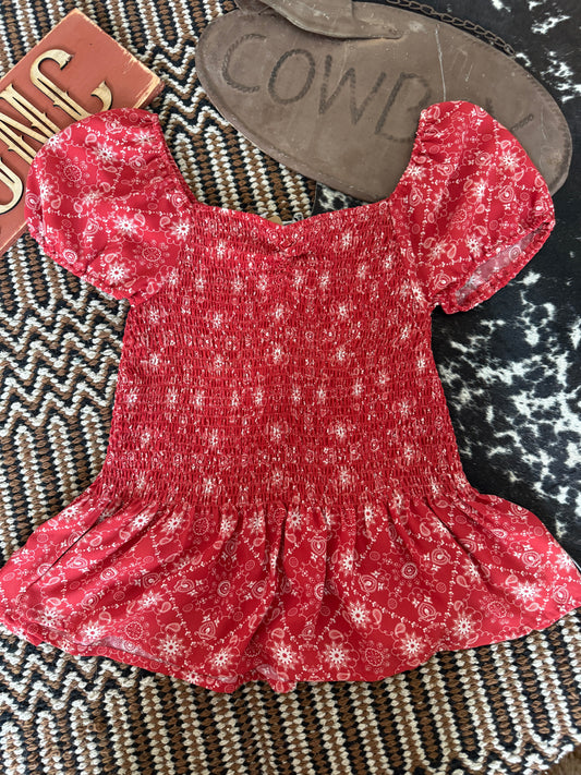 Bandanna Red Top