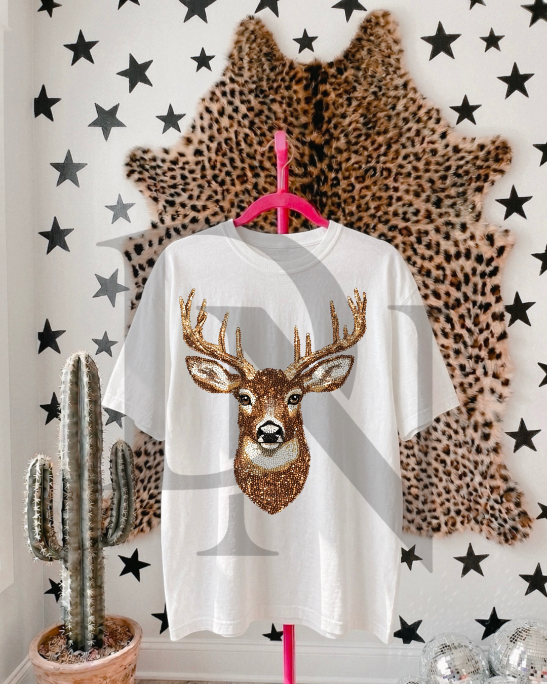 Sparkley Deer Tee (Faux)