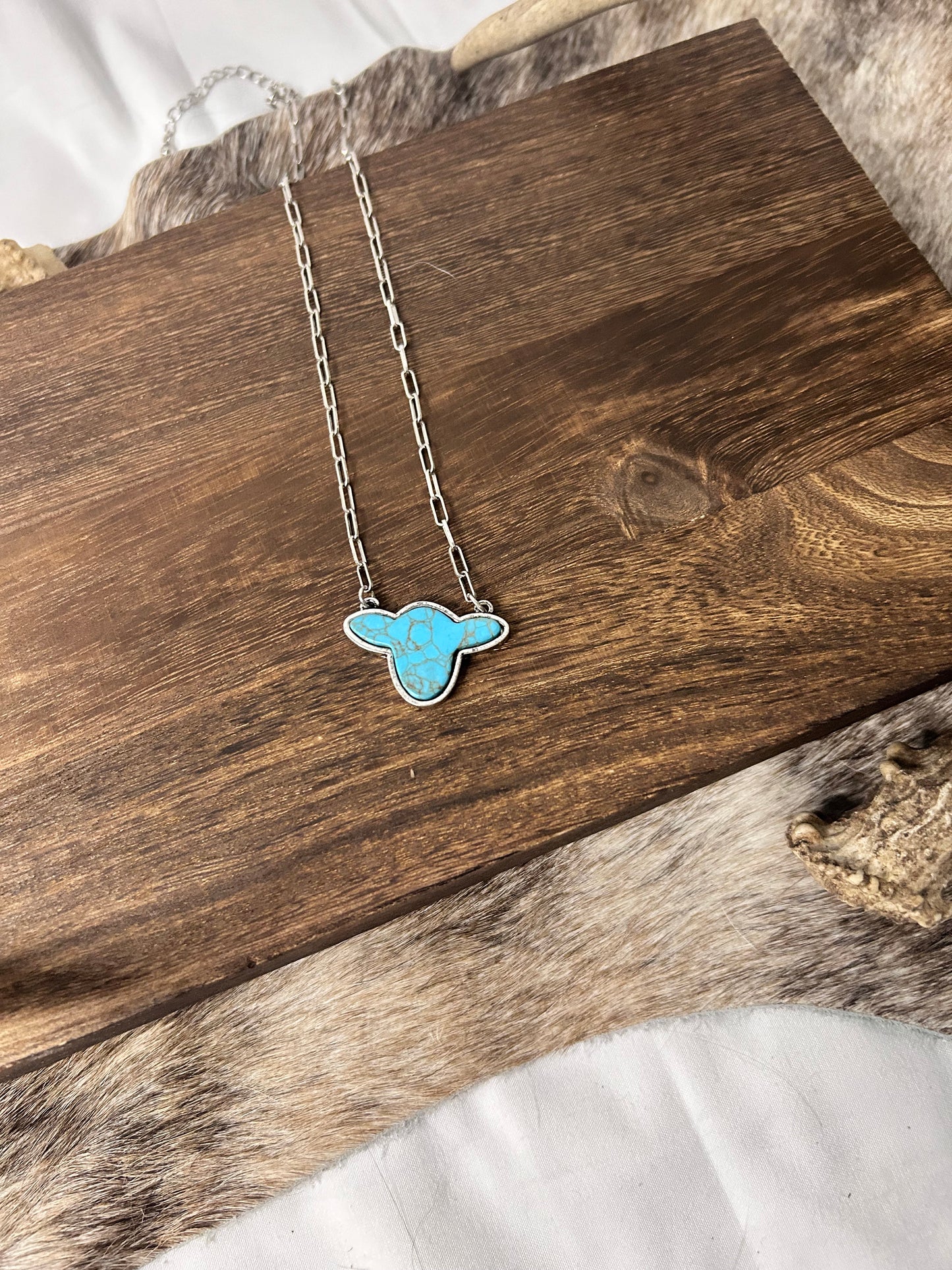 Turquoise Cow-head Necklace