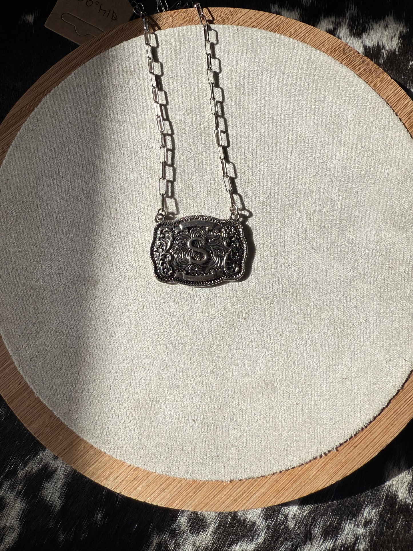 Buckle Intial Necklace