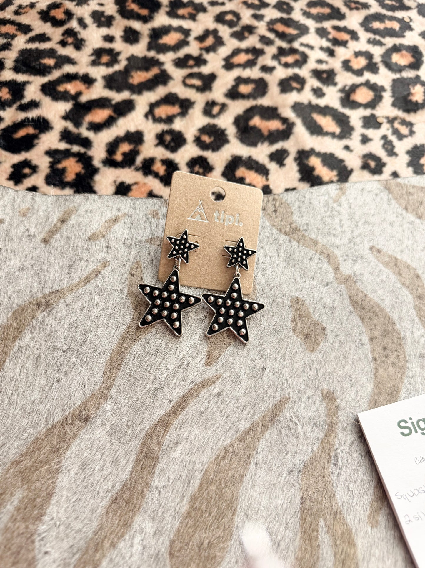 Star Half Dot Earrings
