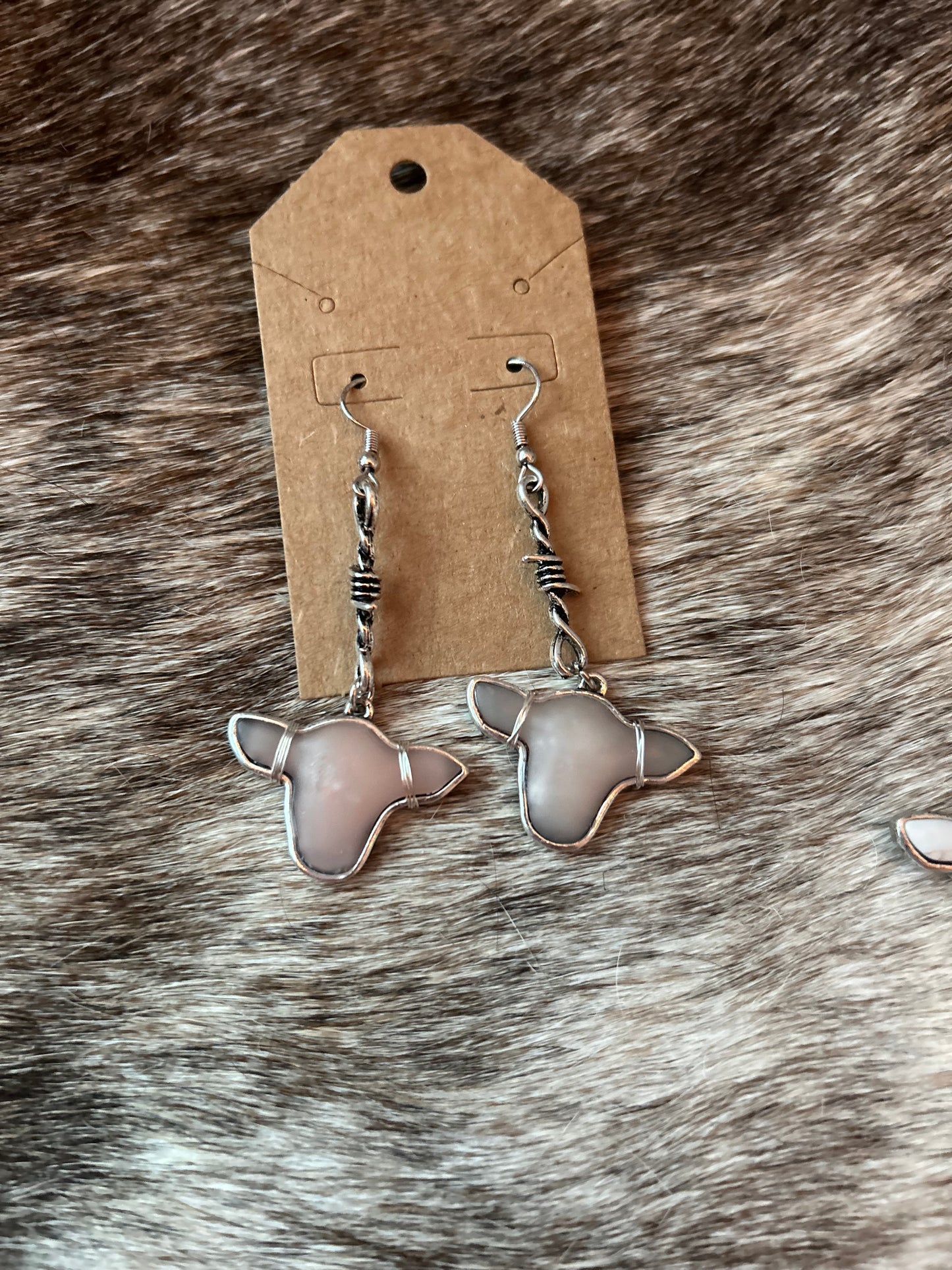 Barbwire and Cows Earrings