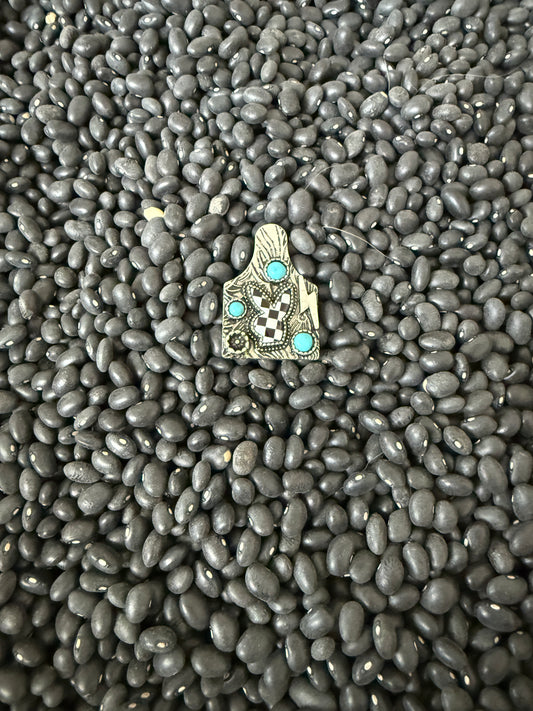 Checkered Bunny Ring