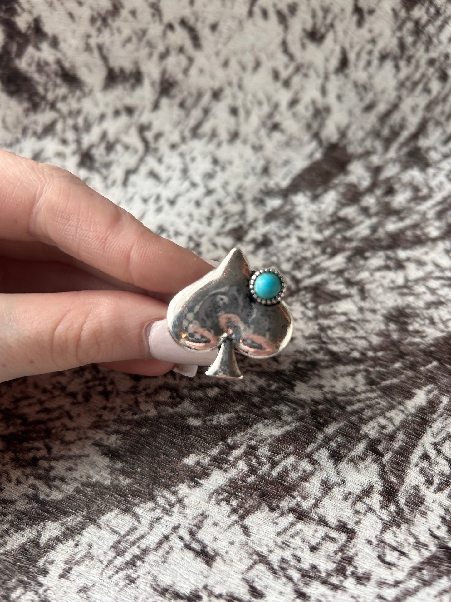 Spade and Turquoise Ring