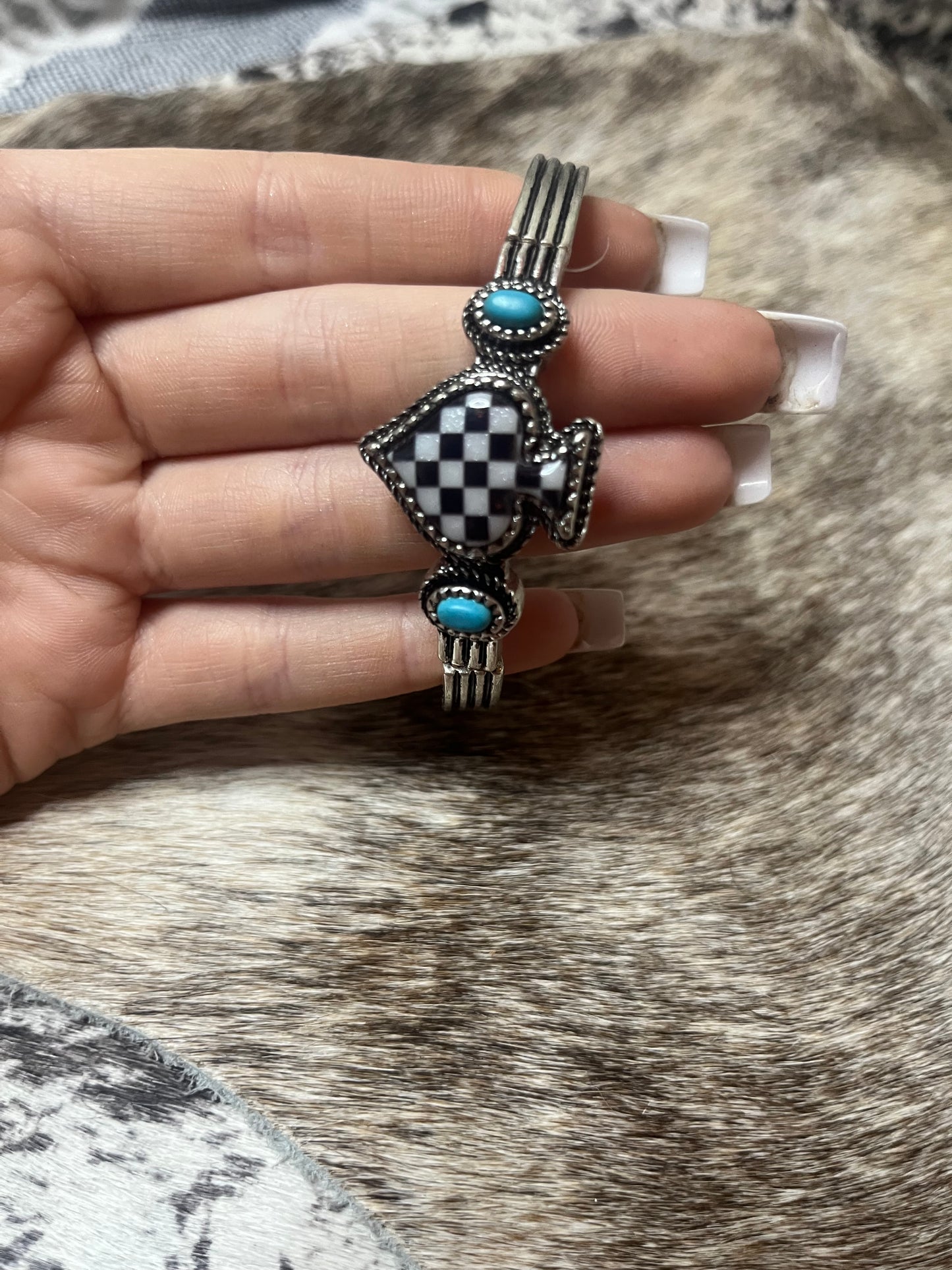 Checkered Spade Bracelet