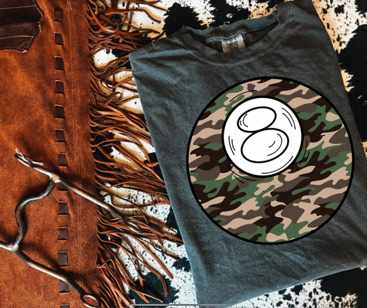 Light Camo 8 Ball Tee