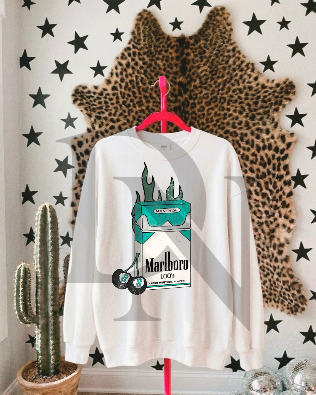 Turquoise Cig Box Tee