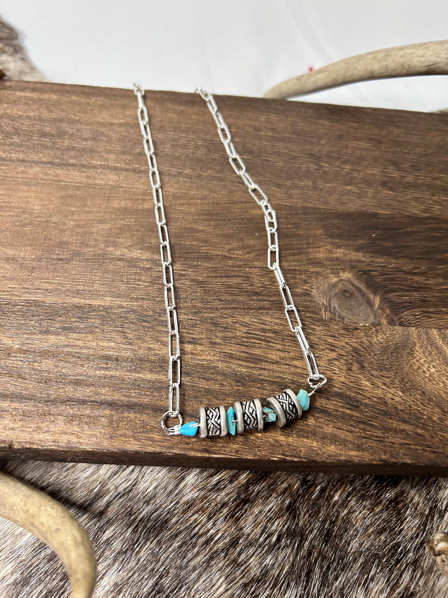 Rollin In Turquoise Necklace