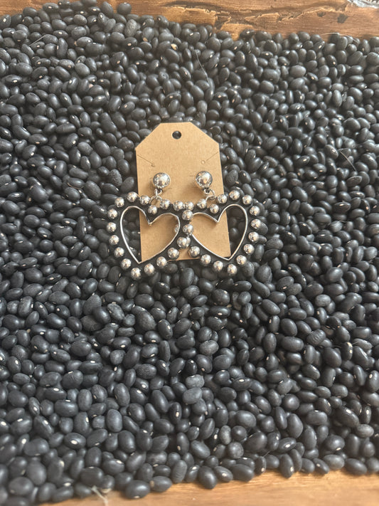 Heart Half Dot Earrings