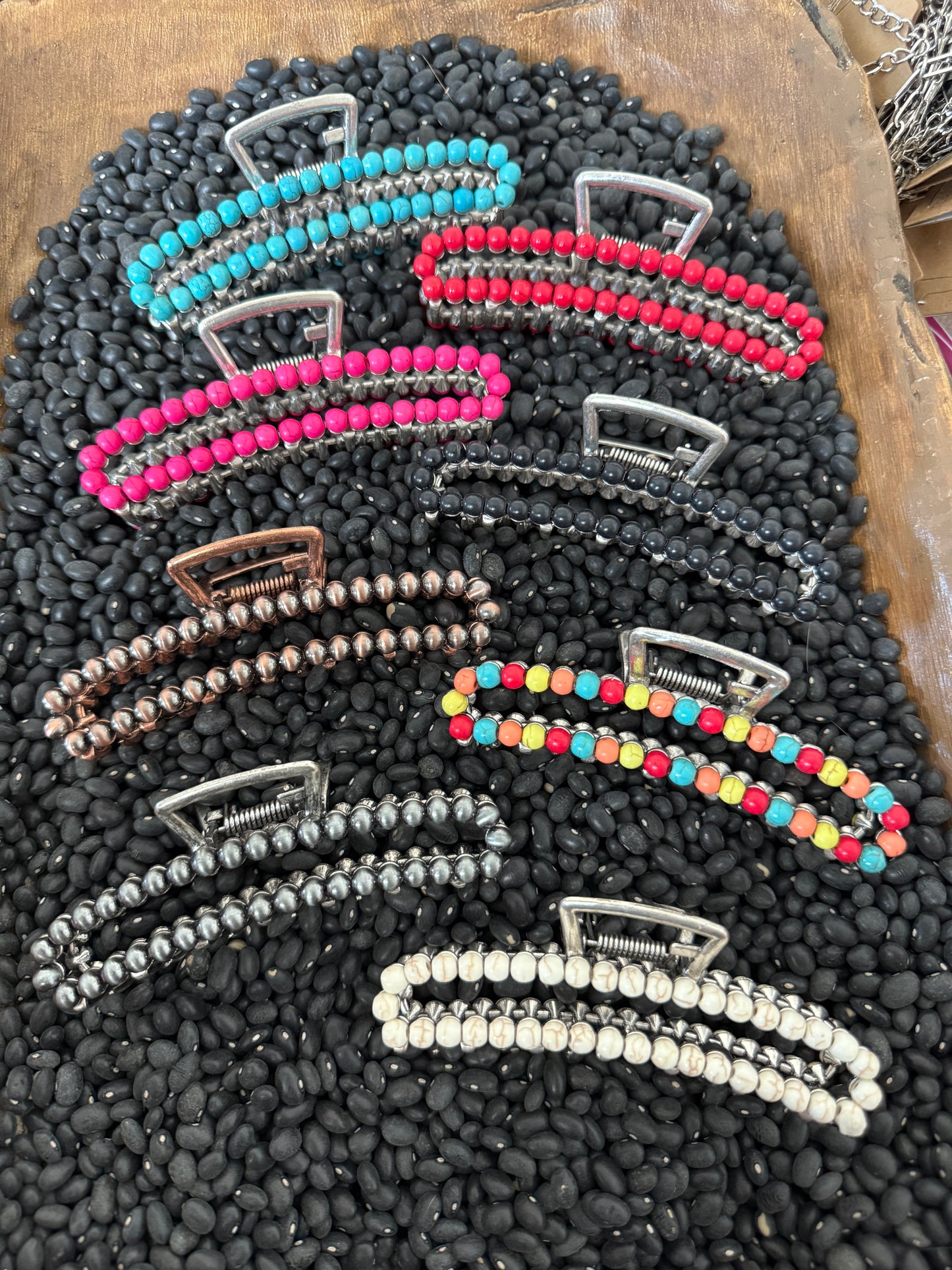 Beaded Hair Clips